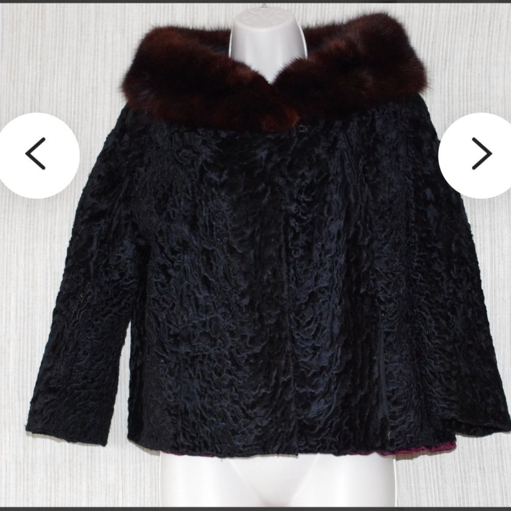 💄VINTAGE Mink COLLARD Swing JACKET